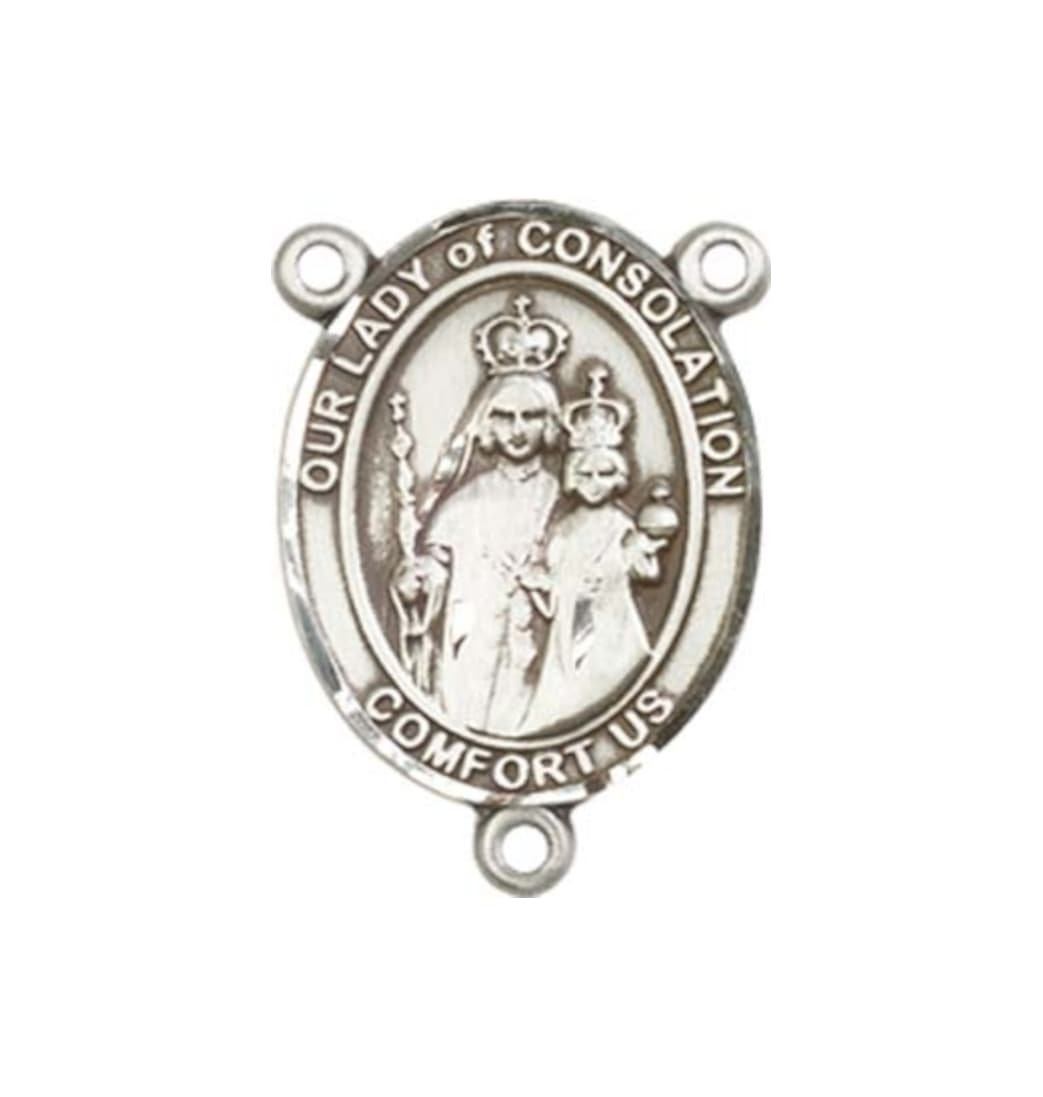 Bliss Our Lady of Consolation Engravable Center Rosary Part,