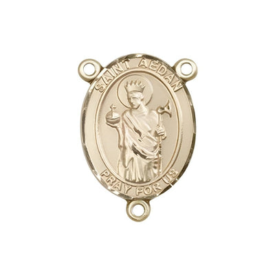 St Aedan of Ferns Engravable Gold Center Rosary Part, Bliss Manufacturing