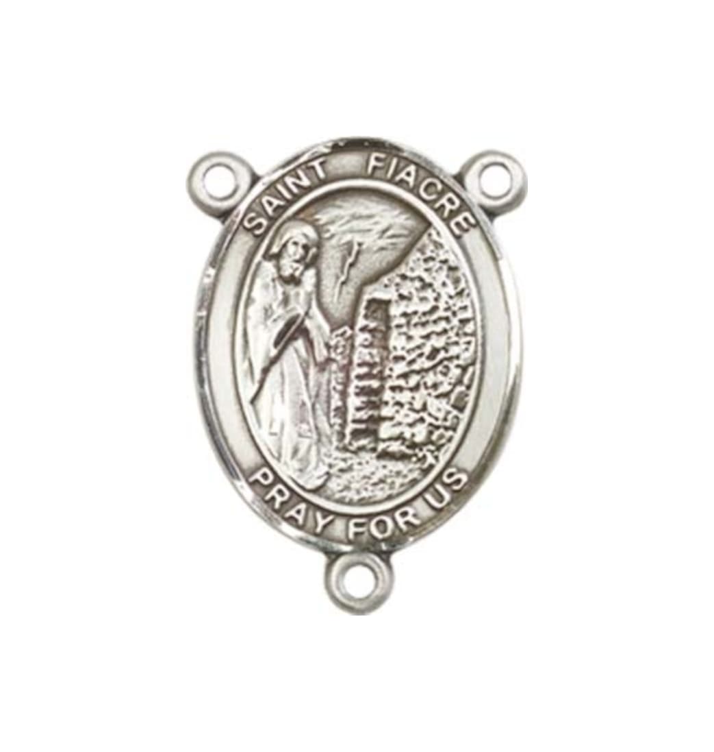 Bliss St Fiacre Engravable Center Rosary Part,