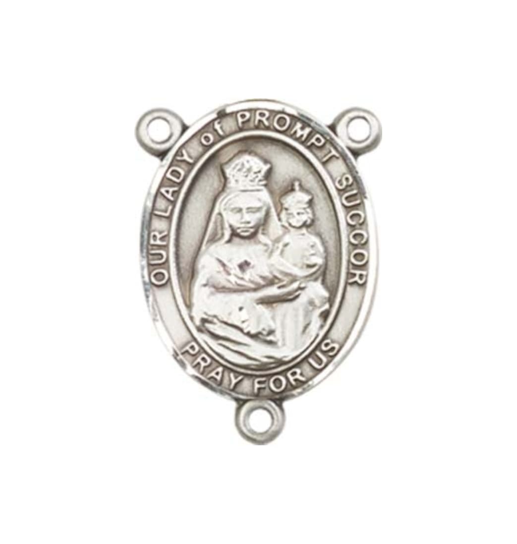 Bliss Our Lady of Prompt Succor Engravable Center Rosary Part,