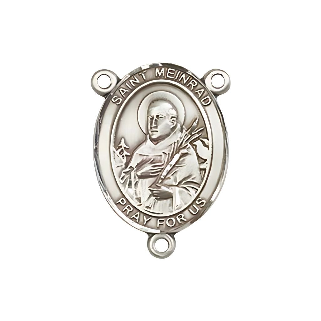 Bliss St. Meinrad of Einsiedeln Engravable Rosary Centerpiece, 3/4-inch