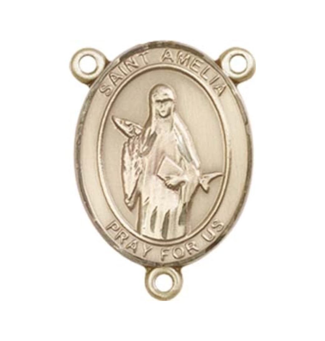 Bliss St Amelia Engravable Gold Center Rosary Part,