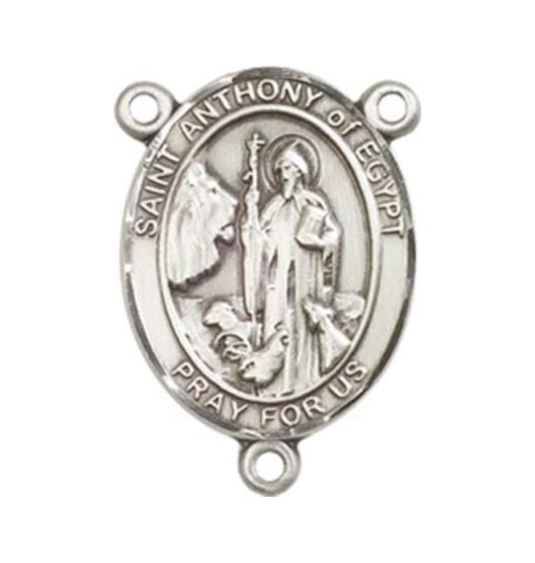 Bliss St Anthony of Egypt Engravable Center Rosary Part,