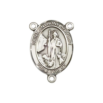 St Anthony of Egypt Engravable Center Rosary Part, pewter / sterling silver / gold-filled, Bliss Manufacturing