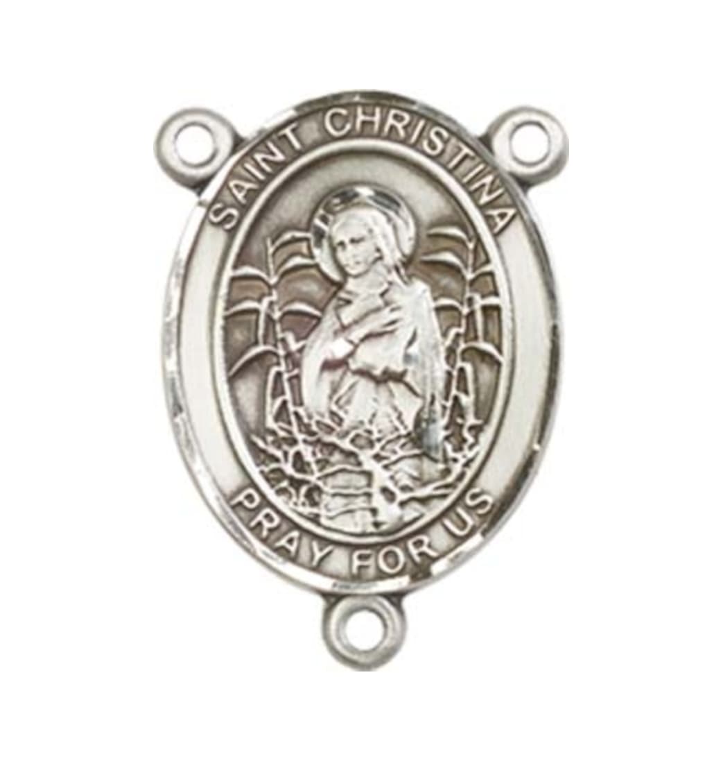 Bliss St Christina the Astonishing Engravable Center Rosary Part,