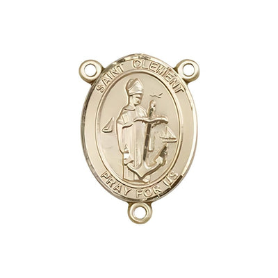 St Clement Engravable Gold Center Rosary Part, Bliss Manufacturing