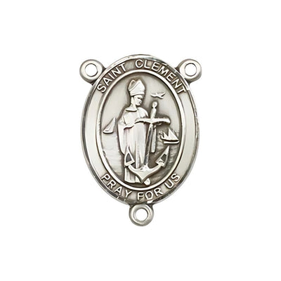 St Clement Engravable Center Rosary Part, pewter / sterling silver / gold-filled, Bliss Manufacturing
