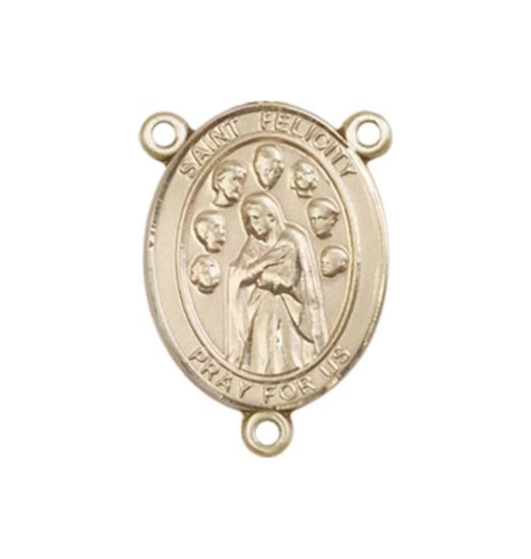 Bliss St Felicity Engravable Center Rosary Part in Gold,