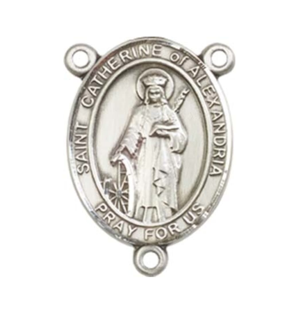 Bliss St Catherine of Alexandria Engravable Center Rosary Part,