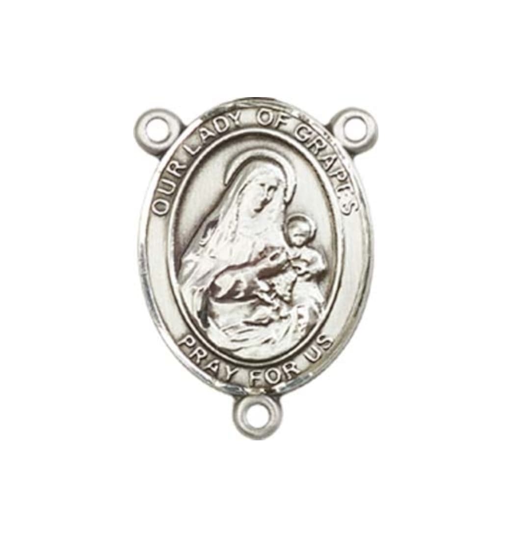 Bliss Our Lady of Grapes Engravable Center Rosary Part,