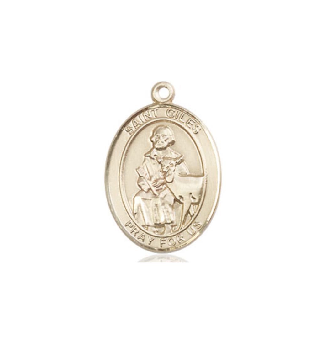 Bliss Manufacturing St Giles 14kt Gold Medium Oval Medal,