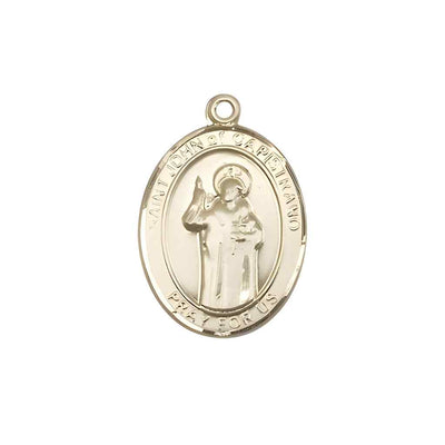 Medium Saint John of Capistrano 14kt Gold Oval Medal Pendant comes with Deluxe Gift Box | Bliss Manufacturing