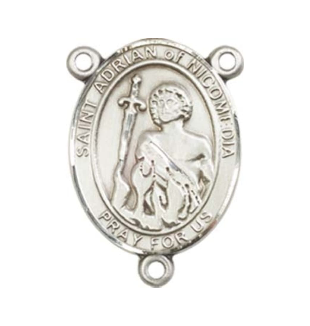 Bliss St Adrian of Nicomedia Engravable Center Rosary Part,