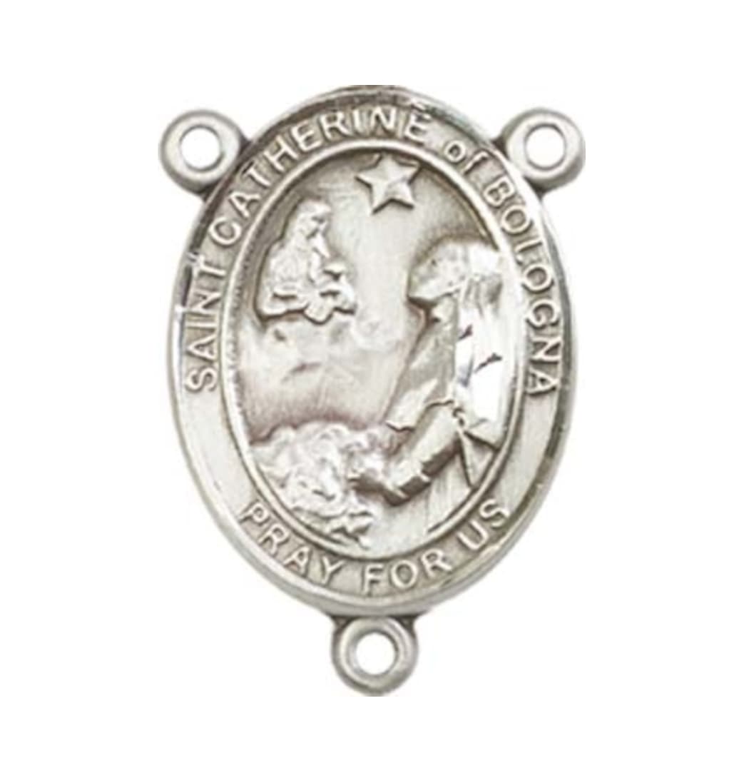 Bliss St Catherine of Bologna Engravable Center Rosary Part,