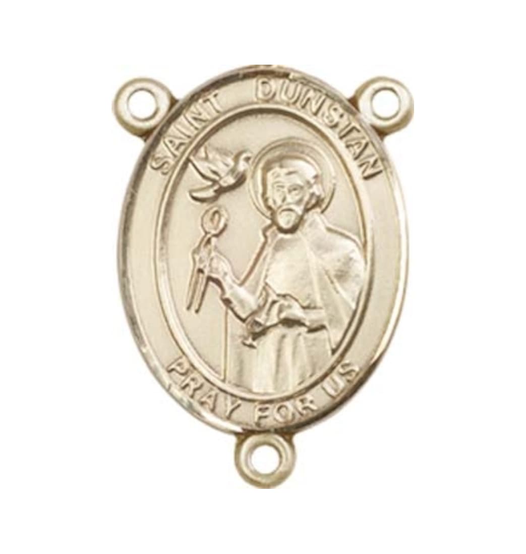 Bliss Gold St Dunstan Engravable Center Rosary Part