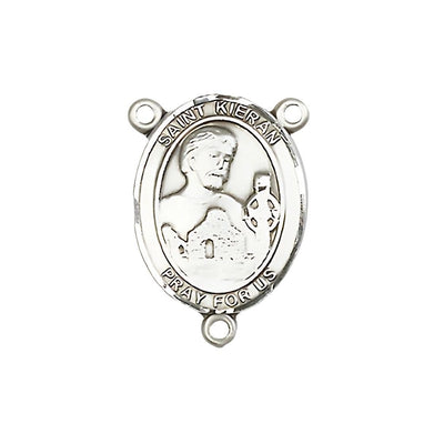 St. Kieran Engravable Rosary Centerpiece in, pewter / sterling silver / gold-filled, Bliss Manufacturing