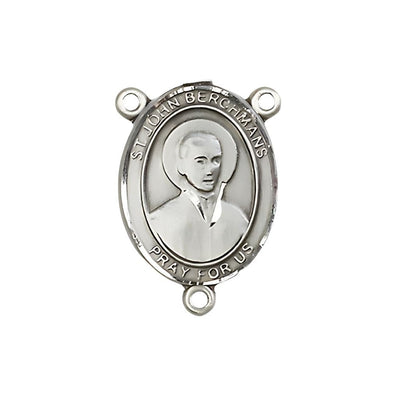St. John Berchmans Engravable Rosary Centerpiece in Sterling Silver, Bliss Manufacturing