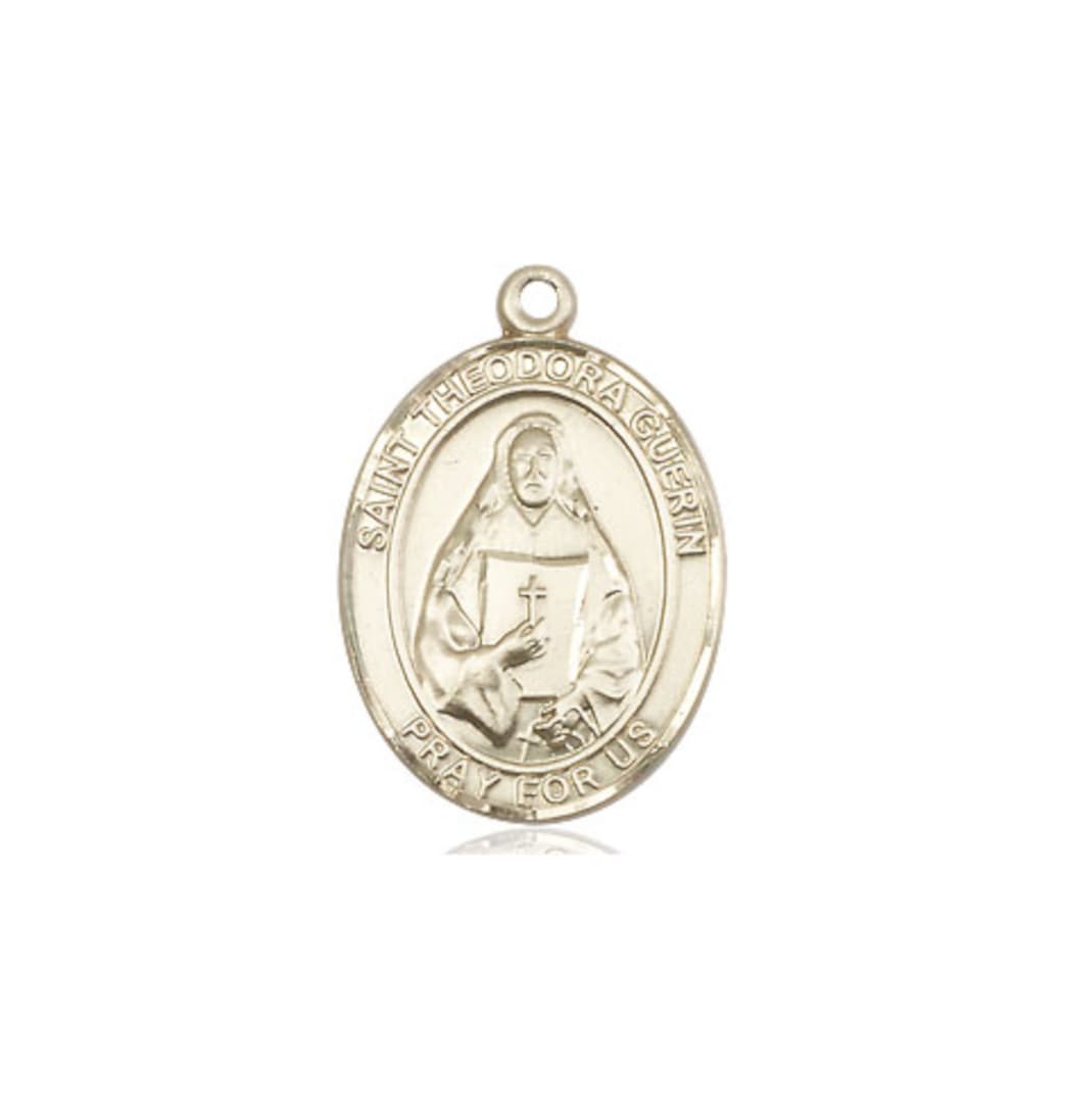 Bliss Medium St Theodora 14kt Gold Oval Medal Only,