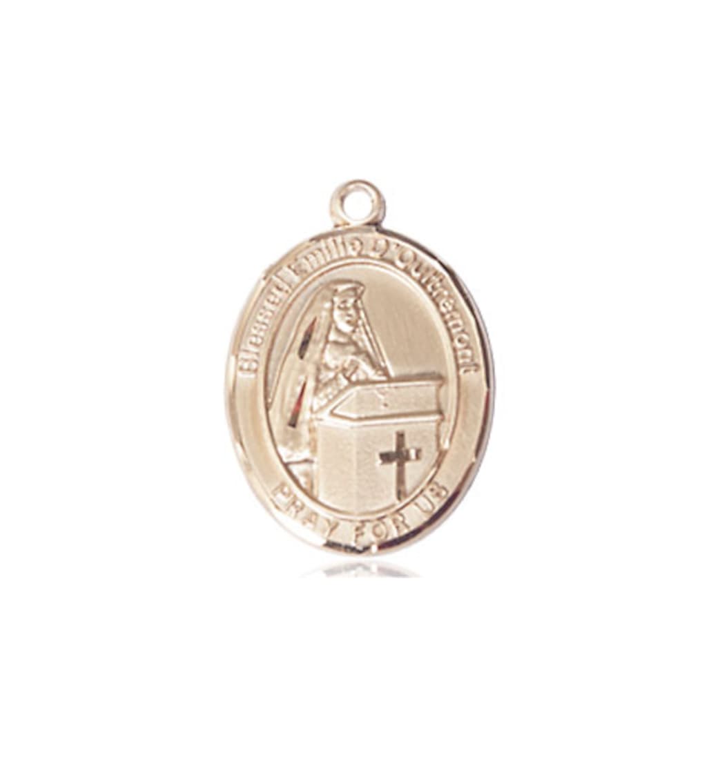 Bliss Medium 14kt Gold Blessed Emilee Doultremont Medal Only,