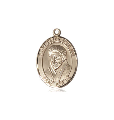 St Peter Canisius 14kt Gold Oval Medium Medal, Bliss Manufacturing