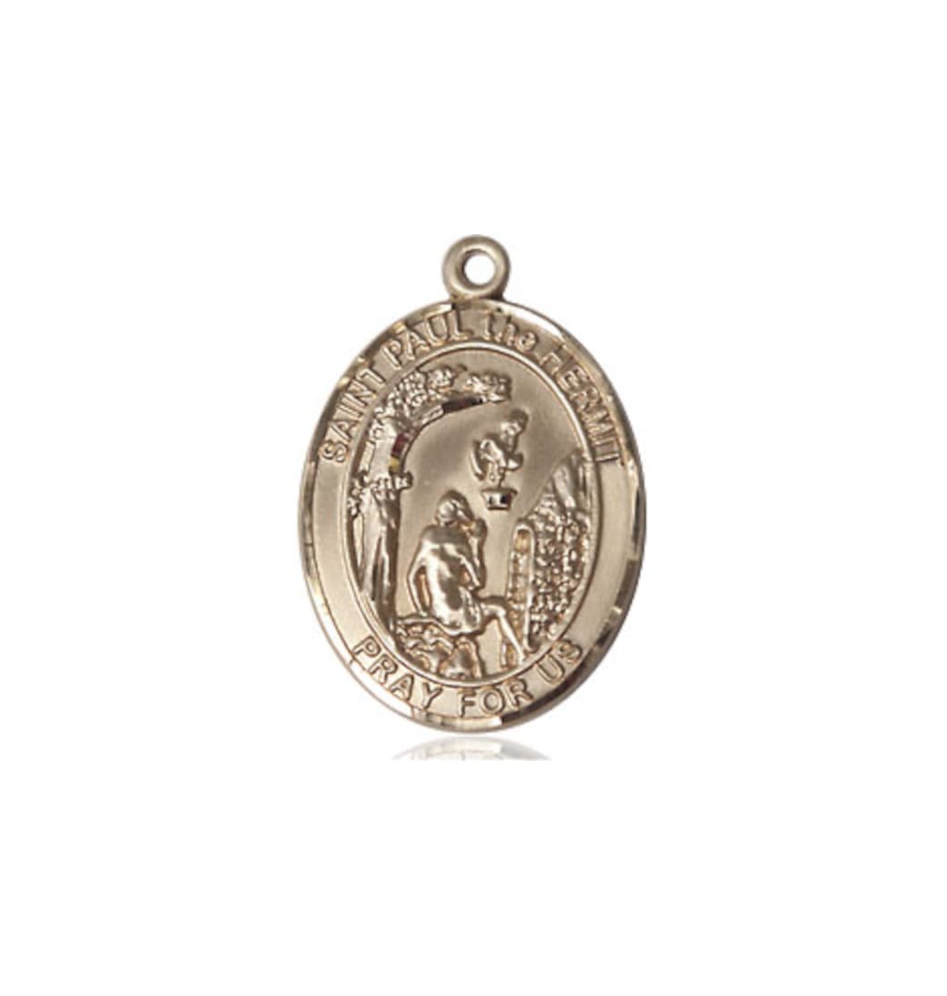 Bliss Manufacturing St Paul the Hermit 14kt Gold Oval Medium Medal Only,