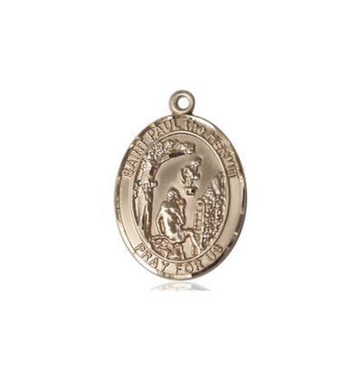 St Paul the Hermit 14kt Gold Oval Medium Medal Only, Bliss Manufacturing