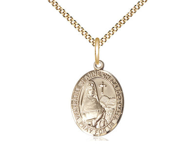 Venerable Jeanne Chezard De Matel Catholic Patron Saint Medal, gold-filled, Bliss Manufacturing