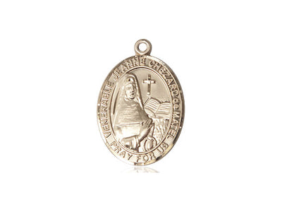 Venerable Jeanne Chezard De Matel Catholic Patron Saint Medal, 14kt gold, Bliss Manufacturing