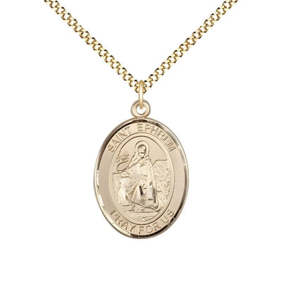 St. Ephrem Gold-filled Oval Engravable Medal view 3, Bliss Manufacturing
