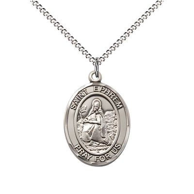 St. Ephrem Pewter Oval Engravable Medal (view 2), Bliss Manufacturing