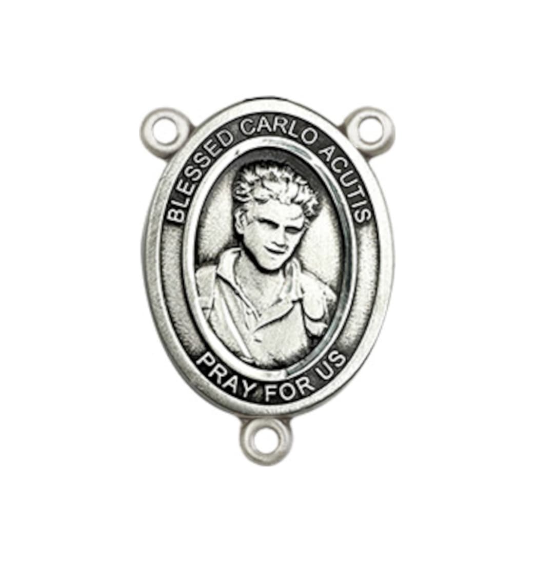 Bliss Blessed Carlo Acutis Engravable Center Rosary Part,