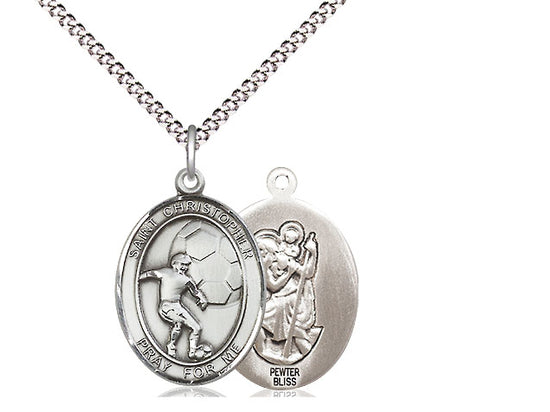 Bliss St Christopher Soccer Player Catholic Patron Saint Medal