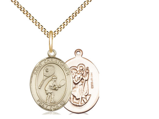 Bliss St Christopher Tennis Catholic Patron Saint Medal