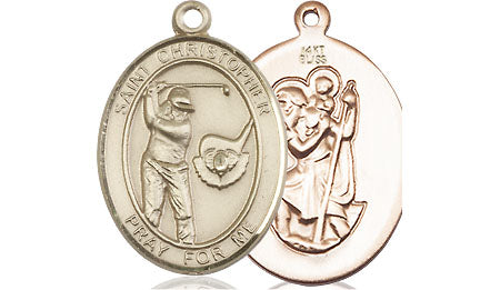 Bliss St Christopher Golf Player Medium Catholic Patron Saint Medal