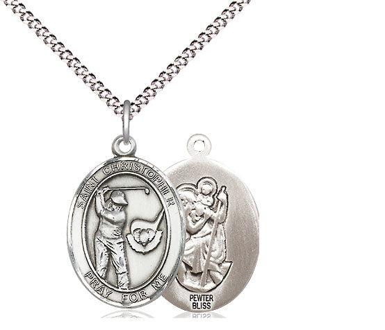 Bliss St Christopher Golf Player Medium Catholic Patron Saint Medal