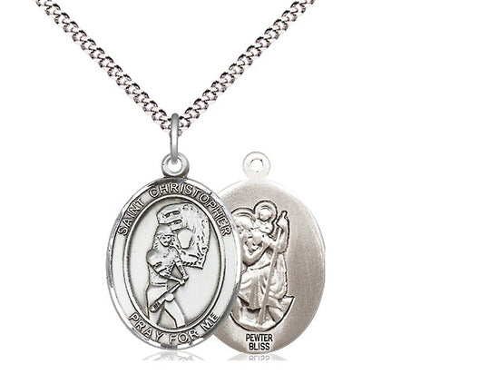 Bliss St Christopher Softball Player Catholic Patron Saint Medal