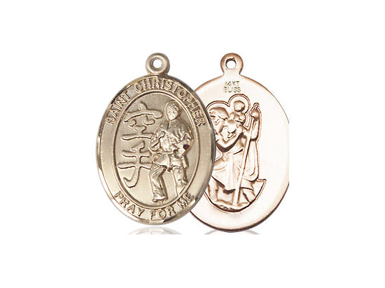 Bliss St Christopher Karate Catholic Patron Saint Medal