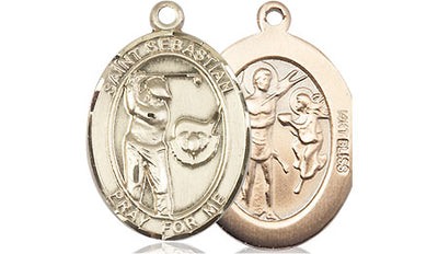 medium 14kt Gold St Sebastian Golf Medal, Bliss Manufacturing