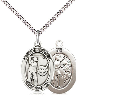 Pewter St Sebastian Golf Medal, Bliss Manufacturing