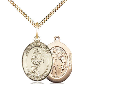 St Sebastian Softball Player Catholic Patron Saint Medals (view 2), Bliss Manufacturing