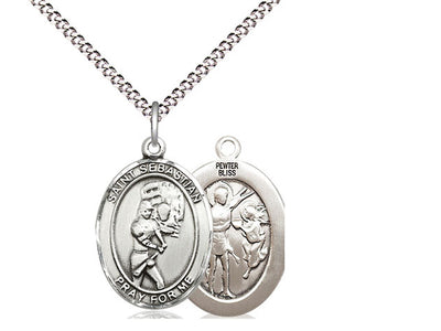 St Sebastian Softball Player Catholic Patron Saint Medals (view 4), Bliss Manufacturing