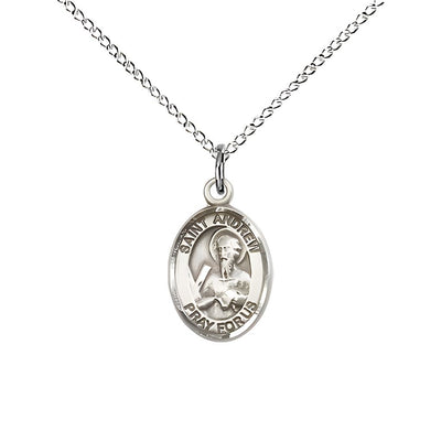Sterling Silver Saint Andrew the Apostle Pendant Necklace with Sterling Silver Light Curb Chain