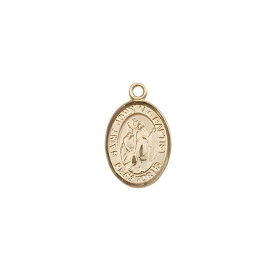 St. John the Baptist 14kt Gold Oval Small Medal, Bliss Manufacturing
