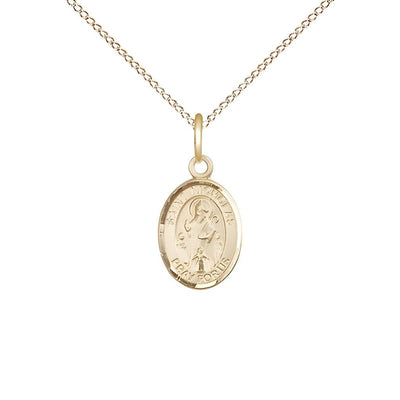 St. Nicholas 14kt Gold-filled Engravable Medal Necklace with 14kt Gold-filled Chain, Measures 1/2" x 1/4", Bliss Manufacturing