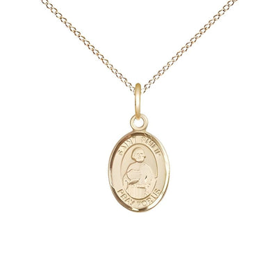 St. Philip the Apostle 14kt Gold-filled Oval Small Children Medal with Gold-filled Chain, Measures 1/2-inch tall by 1/4-inch wide. Deluxe Gift Box, Bliss Manufacturing