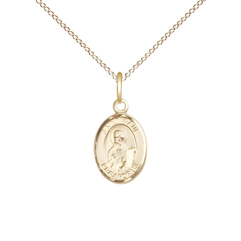 Bliss St. Paul the Apostle 14kt Gold Oval Small Medal
