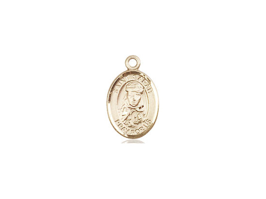 Bliss Small Engravable St Sarah 14kt Gold Medal Only,