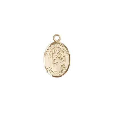 St. Sebastian 14kt Gold Oval Small Children Medal, Measures 1/2-inch tall by 1/4-inch wide, Bliss Manufacturing