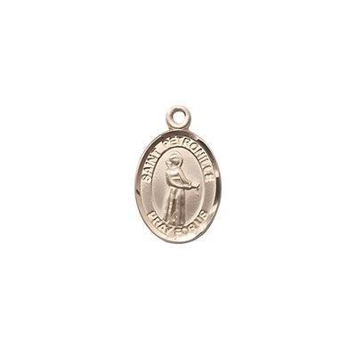 St. Petronille 14kt Gold Oval Small Children Medal, Measures 1/2-inch tall by 1/4-inch wide, Bliss Manufacturing