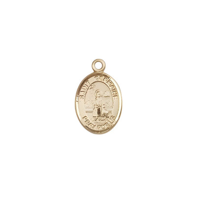 St. Germaine Cousin 14kt Gold Oval Small Children Medal with Deluxe Gift Box.